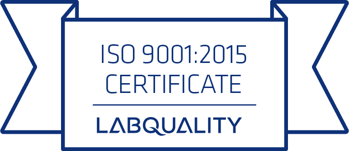 Certificate: ISO 9001:2015, Labquality.