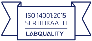 Sertifikaattitunnus: ISO 14001:2015, Labquality.